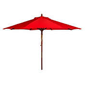 Safavieh UV Resistant Cannes Wooden 9-Foot Market Umbrella