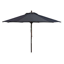 Safavieh UV Resistant Cannes Wooden 9-Foot Market Umbrella in Grey