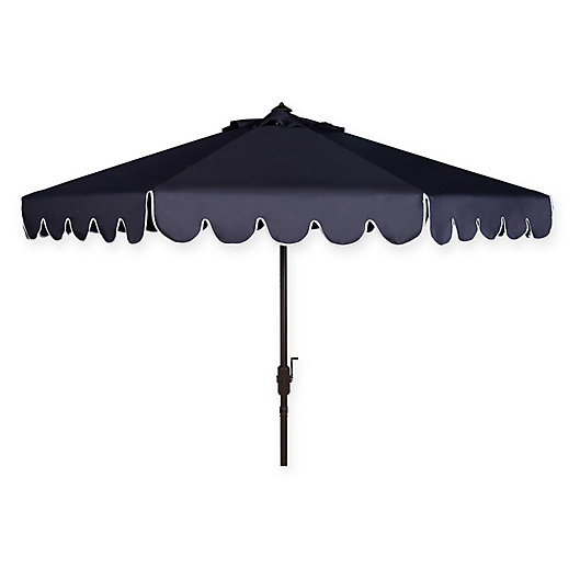 Alternate image 1 for Safavieh UV Resistant Venice Scallop 9-Foot Crank Umbrella