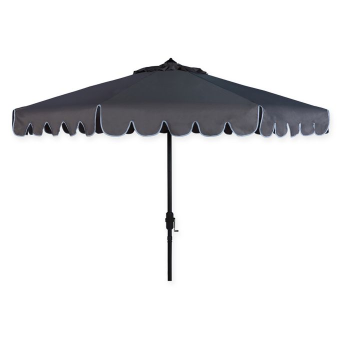 Safavieh UV Resistant Venice Scallop 9Foot Crank Umbrella Bed Bath