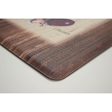 Chef Gear Farm Market Border Gelness 20-Inch x 32-Inch Anti-Fatigue Kitchen Mat in Brown. View a larger version of this product image.
