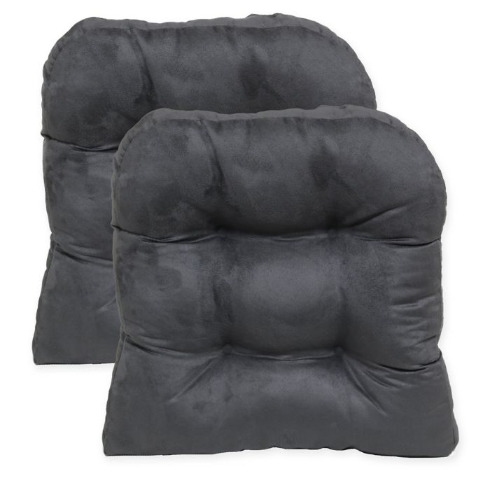 Faux Suede NonSkid Waterfall Chair Pad (Set of 2) Bed Bath & Beyond