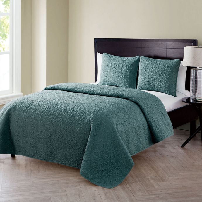 Vcny Home Caroline Embossed 3 Piece Quilt Set Bed Bath Beyond