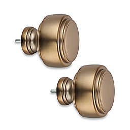 Cambria® Estate Empire Doorknob Finials in Warm Gold (Set of 2)