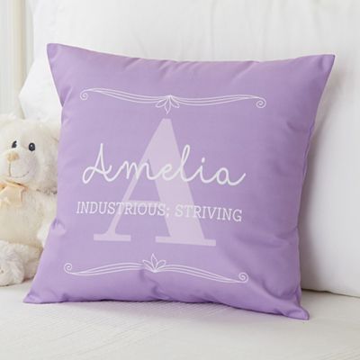 &quot;My Name Means&quot; 14-Inch Square Throw Pillow