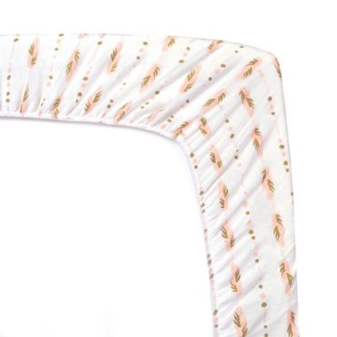TL Care&reg; 2-Pack Feathers/Arrows Jersey Knit Fitted Crib Sheet. View a larger version of this product image.
