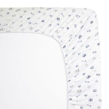 TL Care&reg; 2-Pack Stripes/Sports Jersey Knit Fitted Crib Sheet. View a larger version of this product image.
