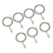 Cambria&reg; Estate Round Clip Rings in Brushed Nickel (Set of 7)