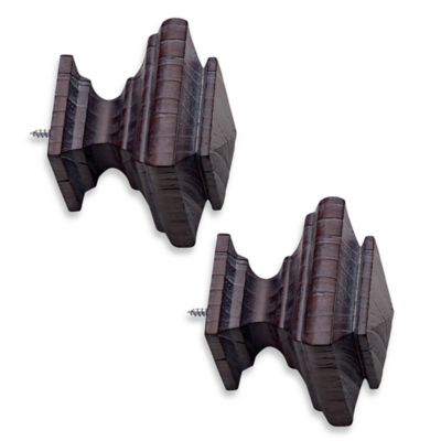 Cambria&reg; Weathered Wood Square Finials (Set of 2)
