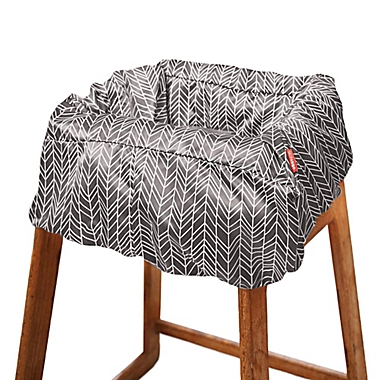 SKIP*HOP&reg; Feather Take Cover Shopping Cart and High Chair Cover in Grey. View a larger version of this product image.