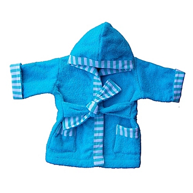 Whimsical Charm Size 12M Baby Bathrobe in Aqua. View a larger version of this product image.