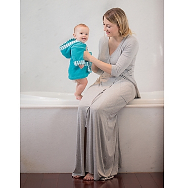 Whimsical Charm Size 12M Baby Bathrobe in Aqua. View a larger version of this product image.