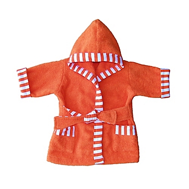 Whimsical Charm Baby Bathrobe in Orange. View a larger version of this product image.