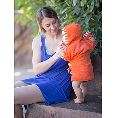 Whimsical Charm Baby Bathrobe in Orange. View a larger version of this product image.