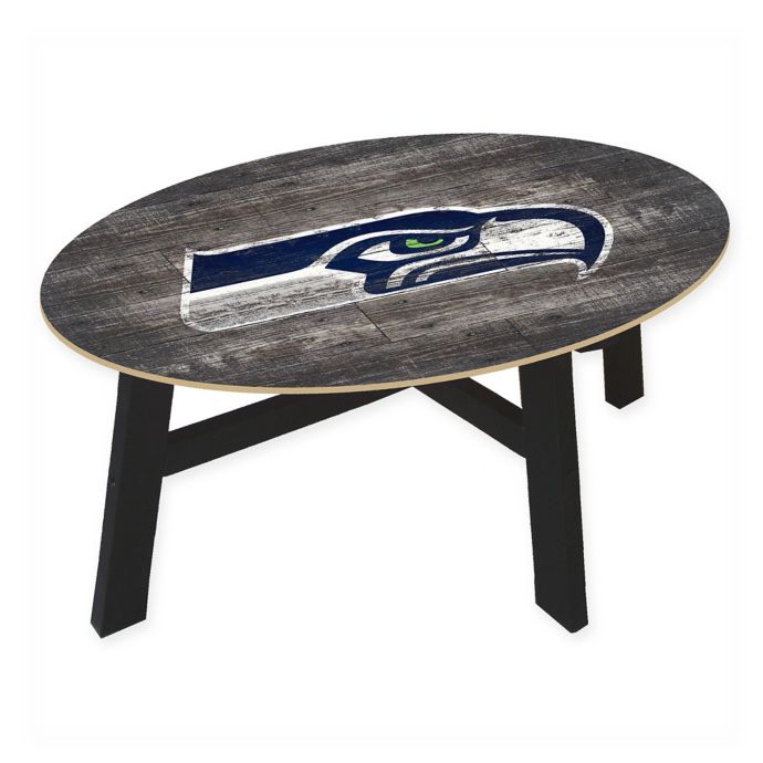 Nfl Seattle Seahawks Distressed Wood Coffee Table Bed Bath