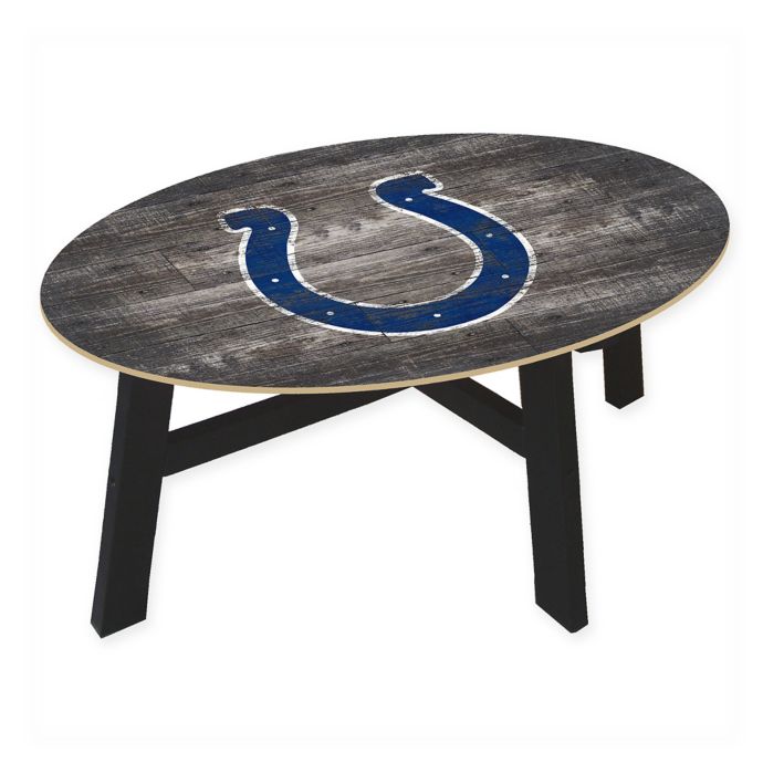 Nfl Indianapolis Colts Distressed Wood Coffee Table Bed Bath