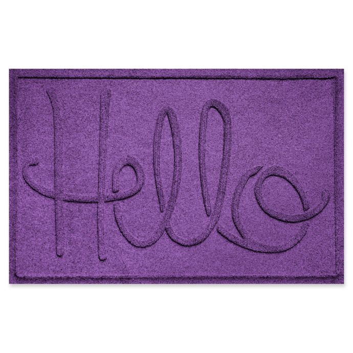 Weather Guard™ "Hello" 24Inch x 36Inch Door Mat Bed Bath & Beyond