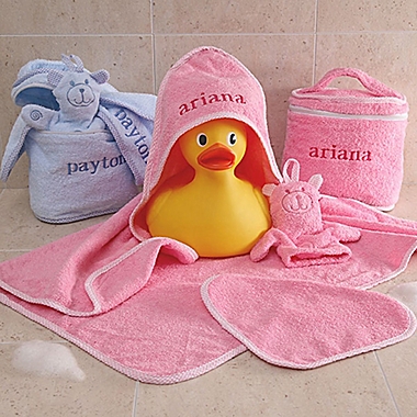 Terry Bath Set in Pink. View a larger version of this product image.