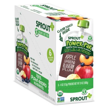 Sprout&reg; 4.22 Ounce Organic Toddler Puree Pouch in Blueberry Superfruit. View a larger version of this product image.