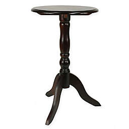 Decor Therapy Traditional Pedestal Side Table in Aged Cherry