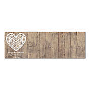 Rustic Heart Guest Book 60-Inch x 20-Inch Canvas Wall Art