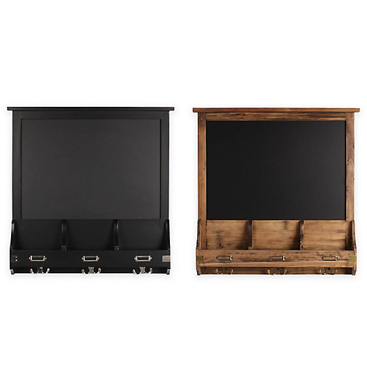 Alternate image 1 for Kate and Laurel™ Stallard 24-Inch x 24-Inch Chalkboard Wall Organizer with Hooks