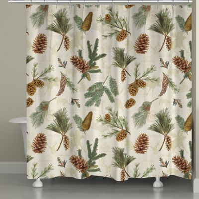 Laural Home Pinecone Shower Curtain | Bed Bath & Beyond