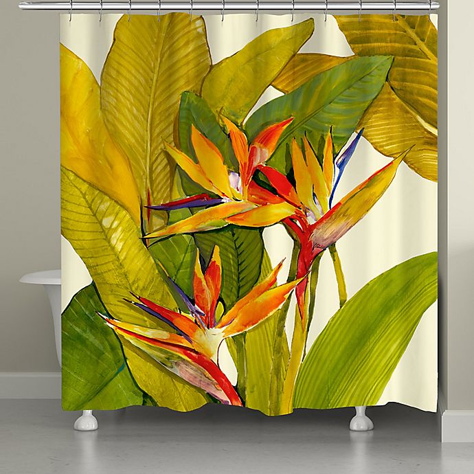 Laural Home Tropical Bird Of Paradise, Tropical Paradise Shower Curtain