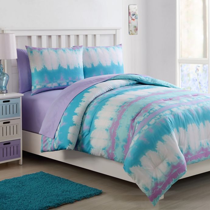 VCNY Home Pink Lemonade Tie Dye Comforter Set | Bed Bath ...