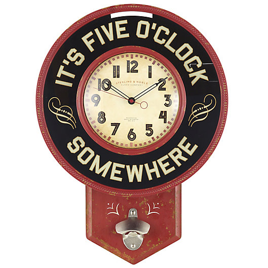 Alternate image 1 for Bottle Cap 14-Inch x 24-Inch Wall Clock