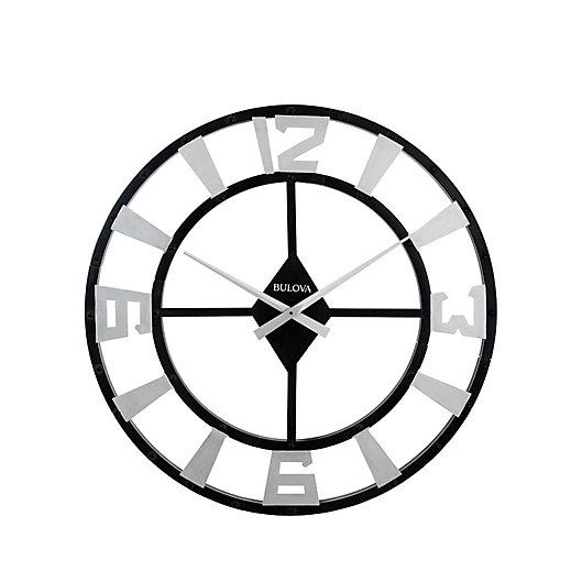 Alternate image 1 for Bulova 36-Inch Gotham Wall Clock in Black