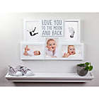 Alternate image 2 for Pearhead&reg; &quot;Love You to the Moon and Back&quot; Handprint and Footprint 3-Photo Photo Frame in White