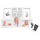 Alternate image 3 for Pearhead&reg; &quot;Love You to the Moon and Back&quot; Handprint and Footprint 3-Photo Photo Frame in White