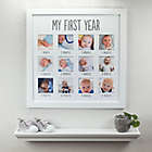 Alternate image 1 for Pearhead&reg; 12-Photo First Year Wood Frame in White