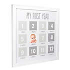 Alternate image 3 for Pearhead&reg; 12-Photo First Year Wood Frame in White