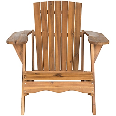 Safavieh Vista Adirondack Chair with Drink Holder in Teak Brown. View a larger version of this product image.
