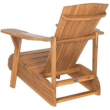 Safavieh Vista Adirondack Chair with Drink Holder in Teak Brown. View a larger version of this product image.