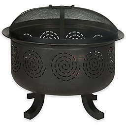 Safavieh Negril Wood-Burning Fire Pit in Black