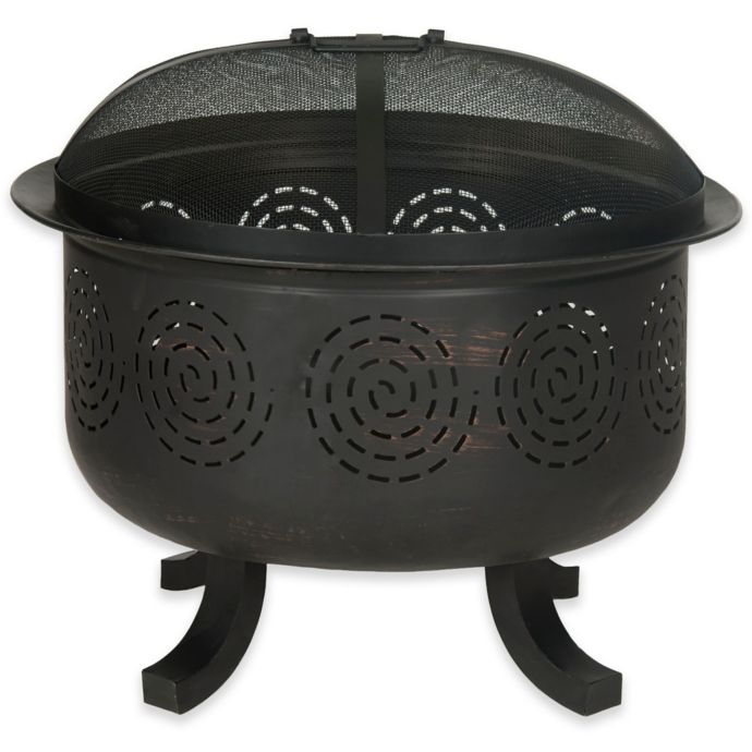 Safavieh Negril Wood Burning Fire Pit In Black Bed Bath Beyond