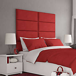 Vant 60-Inch x 46-Inch Micro Suede Upholstered Headboard Panels in Red