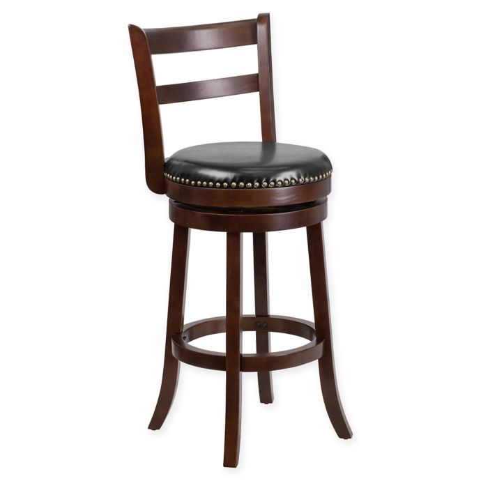 Wooden Bar Stools For Sale Near Me  : Set Of 2 Wooden Bar Stool Pu Padded Seat White Featuring A Wooden Seat Structure And Chrome Gas Lift Lever, The Bar 2 Bar Stools For Sale, One Has A Small Rip As Pictured However Both Are Fully Functional.