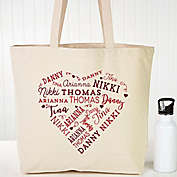 Close To Her Heart Canvas Tote Bag