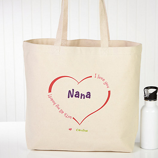 Alternate image 1 for All Our Hearts Canvas Tote Bag