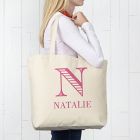 Alternate image 1 for Striped Monogram Tote