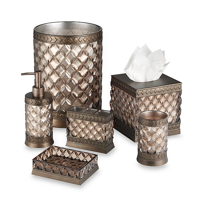 Barrington Champagne Bath Accessory Collection | Bed Bath and Beyond Canada
