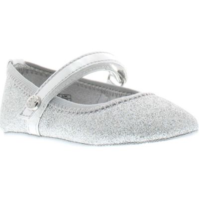 silver baby dress shoes