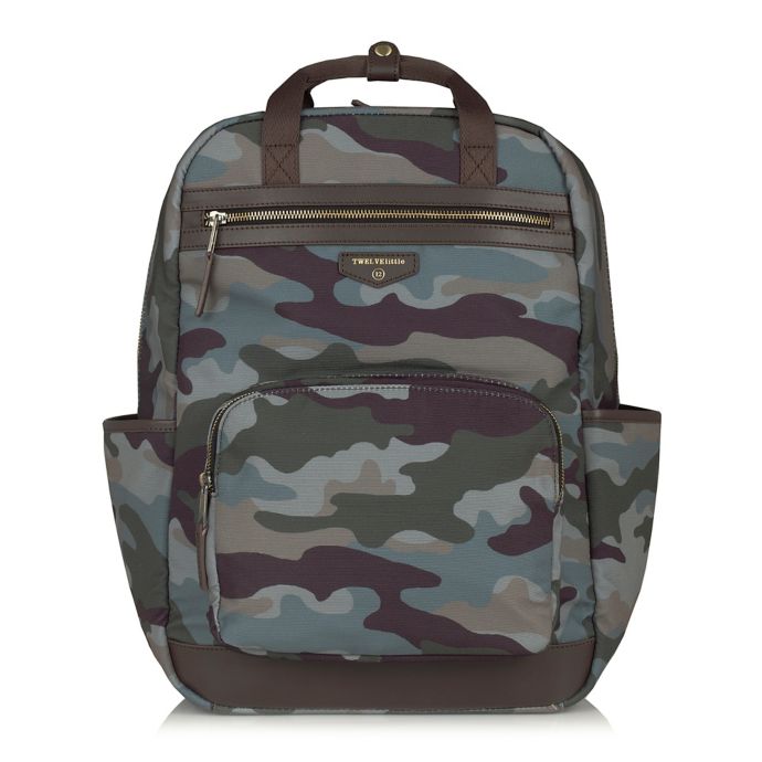 white camo diaper bag