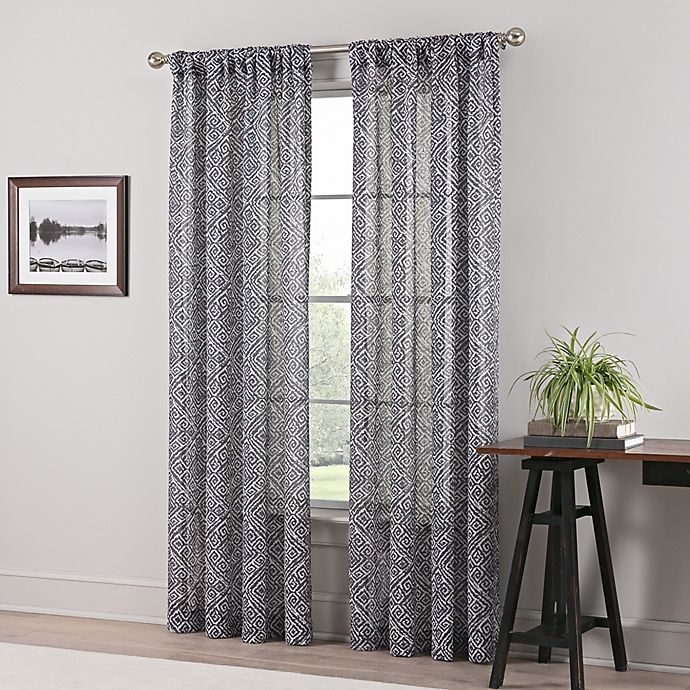 Geneva Sheer Rod Pocket Window Curtain, Taupe Sheer Curtains