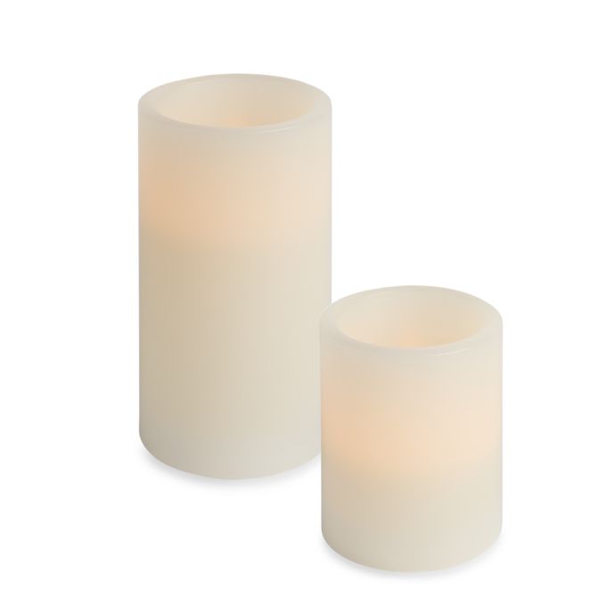 Everlasting Candles Electronic Pillar Bisque Candle Bed Bath & Beyond