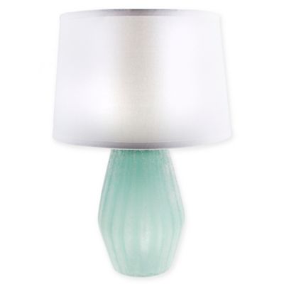 aqua glass table lamp